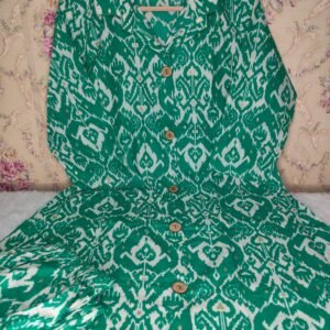 Collar Neck Aline Cotton Coords Without Side Open