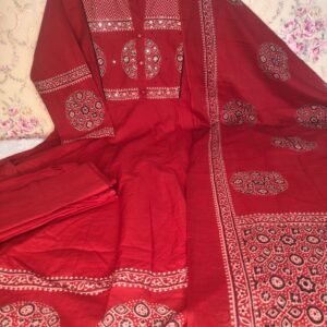 Anarkali Salwar Jaipur Cotton - Ajrakh Print