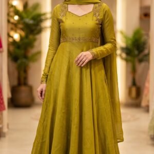 Vichitra Silk Full Length Anarkali