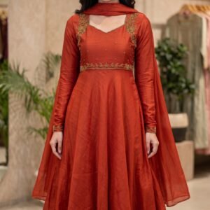 Vichitra Silk Full Length Anarkali